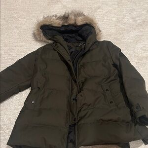 Women’s Lauren by Ralph Lauren faux fur trim parka